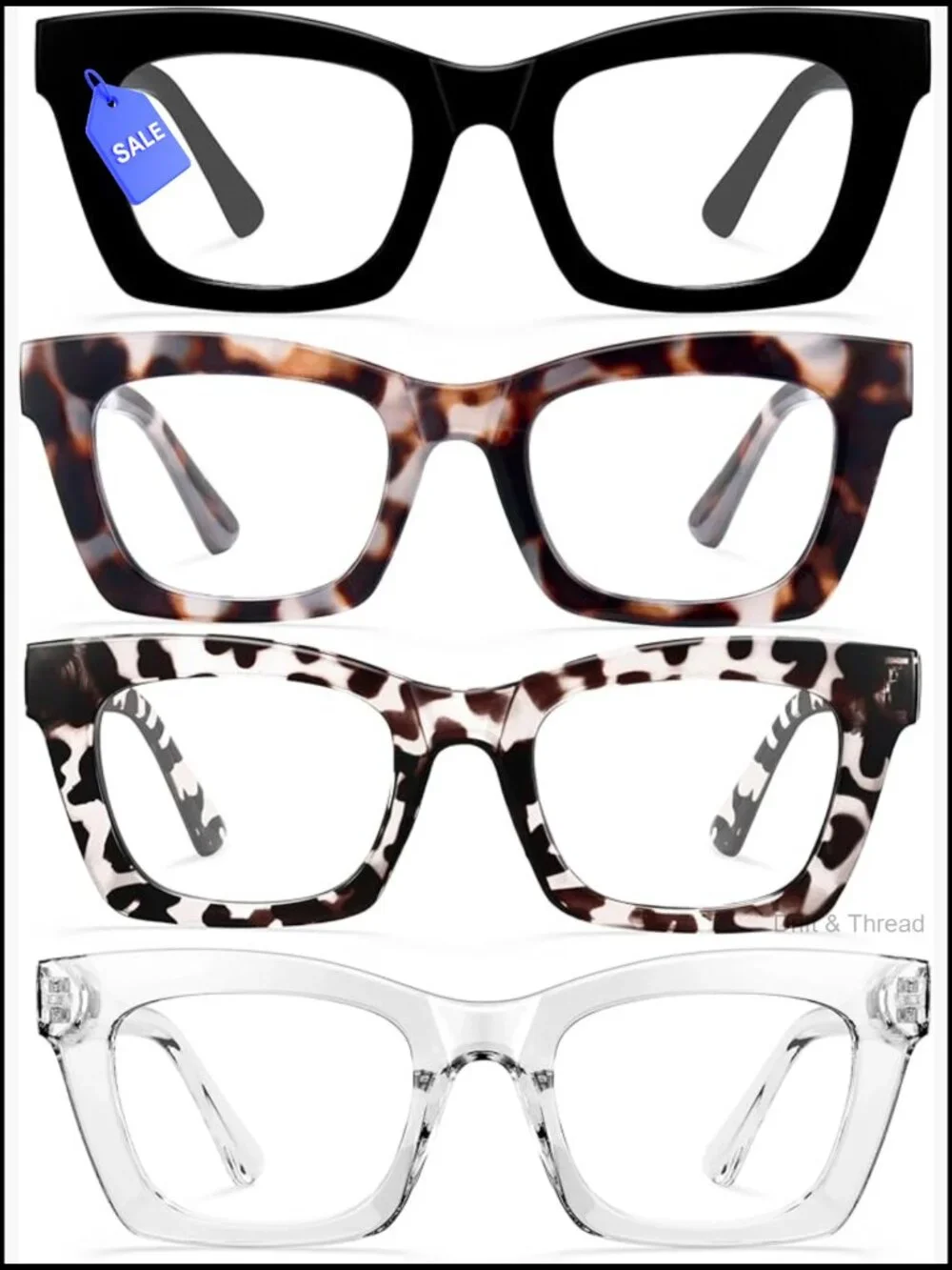 Cat Eye Blue Light Reading Glasses for Women TR90 Full Rim